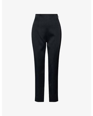 KHAITE Lenn Tapered-Leg Woven Pants - Black