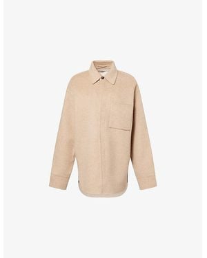JW Anderson Oversized Wool Shirt Jacket - Natural