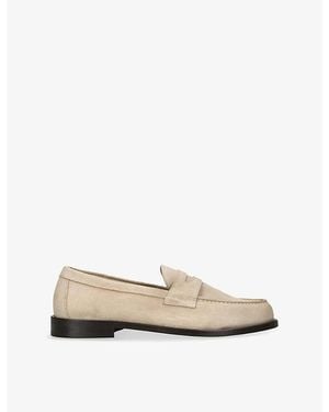 VINNY'S Bobbee Suede Loafers - Natural