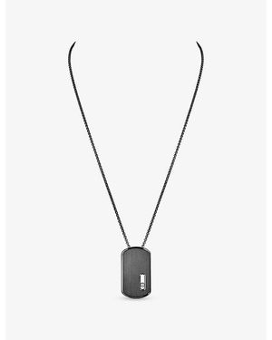 Messika Move Large Graphite Titanium And 0.14Ct Diamond Pendant Necklace - Metallic