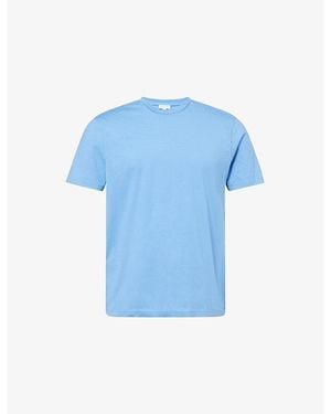 Sunspel Short-Sleeve Riviera Cotton-Jersey T-Shirt - Blue