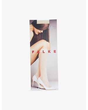 FALKE Soft Spell Knee-High Stretch-Woven Socks - White