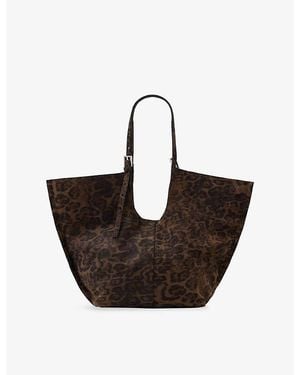 AllSaints Ara Leppo Suede Tote Bag - Brown