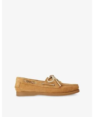 Kurt Geiger Kurt Suede Deck Shoes - Natural