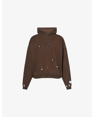 GALLERY DEPT. French Logo Painted Cotton Hoody - Brown