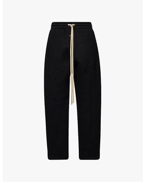 Fear Of God Two-Slip-Pockets Straight-Leg Cotton-Blend Jogging Bottoms - Black