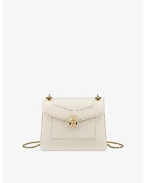 BVLGARI Serpenti Forever Day-To-Night Small Leather Shoulder Bag - Natural