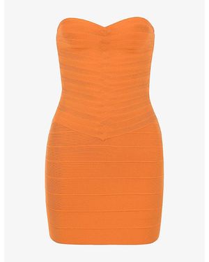 House Of Cb The Sweetheart Strapless Stretch-Woven Mini Dress - Orange