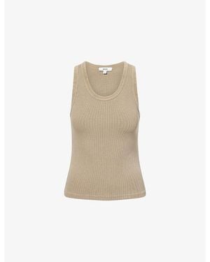 Agolde Poppy Cotton-Jersey Tank Top - Natural