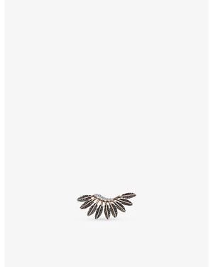 Kismet by Milka Feather Arc 0.06Ct Diamond Stud Earring - White
