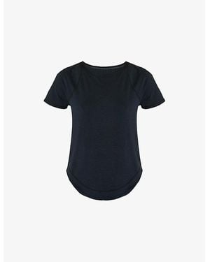 Sweaty Betty Breathe Easy Running Short-Sleeve Stretch-Woven T-Shirt - Blue