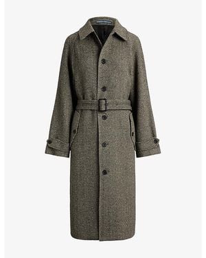 Polo Ralph Lauren Herringbone Belted Wool-Blend Coat - Green