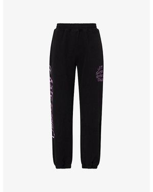 ANTI SOCIAL SOCIAL CLUB Airbrushed Cotton-Jersey Jogging Bottoms - Black