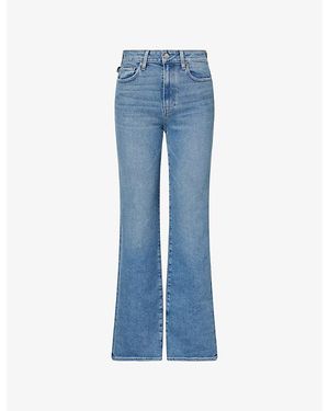 PAIGE Stevie 32' Boot-Cut High-Rise Denim Jeans - Blue