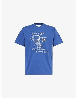 Palmes Forever Relaxed-Fit Cotton T-Shirt - Blue