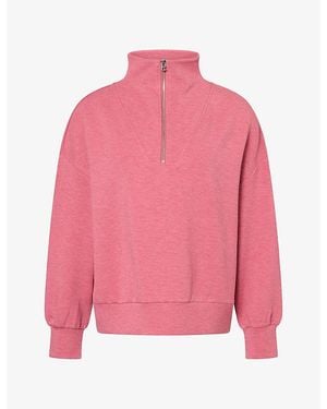 Varley Hawley Half-Zip Jersey Sweatshirt - Pink