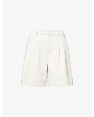 The Couture Club Tailored Longline Woven Bermuda Shorts - White