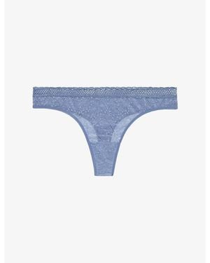 Simone Perele Comete Stretch-Lace Tanga Briefs - Blue