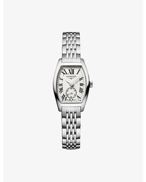 Longines L2.175.4.71.6 Evidenza Tonneau Stainless-Steel Quartz Watch - White