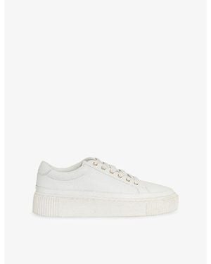 Reiss Leanne Leather Trainers - White