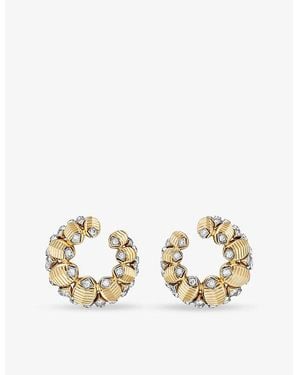 Cartier Grain De Café 18Ct And 1.67Ct Diamond Earrings - Metallic