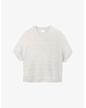 The White Company Short-Sleeved Textured Knitted T-Shirt - White