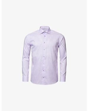 Eton Business Long-Sleeved Cotton Shirt - Purple