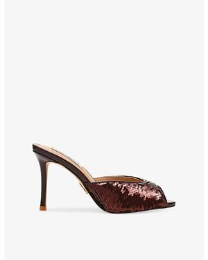 Steve Madden Rollout Faux-Leather Heeled Mules - Brown