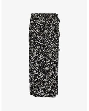 Reformation Opal Low-Waist Woven Maxi Skirt - Black