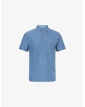 Vuori Strato Tech Short-Sleeve Stretch-Woven Polo Shirt - Blue