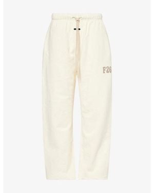 Fear Of God Classic-Fit Logo-Embroidered Cotton-Fleece Jogging Bottoms - Natural
