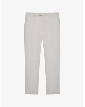 Reiss Eastbury Slim-Fit Mid-Rise Stretch-Cotton Chinos - Grey
