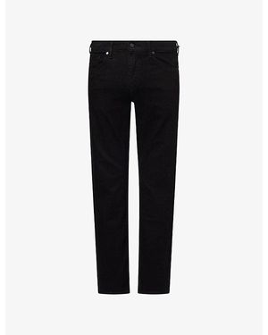 7 For All Mankind Standard Straight-Leg Stretch-Denim Jeans - Black