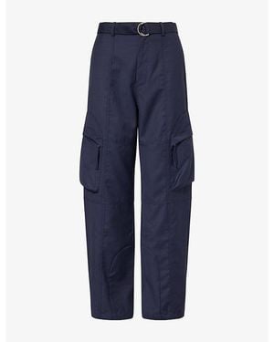 Frankie Shop Kelly Woven Cargo Pants - Blue