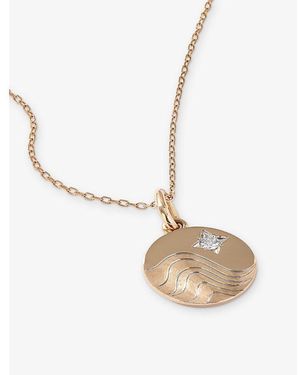 La Maison Du Couturier Skydiamond Elemental Water 14Ct And 0.068Ct Lab-Grown Diamond Pendant Necklace - White