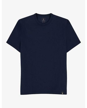BOGGI Crewneck Short-Sleeve Stretch Cotton-Blend T-Shirt - Blue