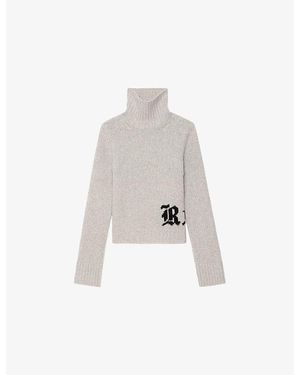 Zadig & Voltaire Nalma High-Neck Merino-Wool Jumper - White