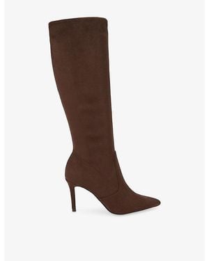 Steve Madden Sprint Heeled Faux-Leather Knee-High Boots - Brown