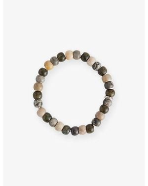 Thomas Sabo Beaded Sterling- Labradorite And Crocodile Jasper Bracelet - Metallic