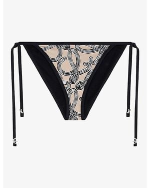Loewe X Paula's Ibiza Anagram Tie-Side Bikini Bottoms - Black