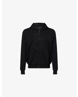 FIFA 1904 Embroidered-Logo Kangaroo-Pocket Cotton Hoodie - Black