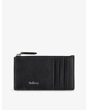 Mulberry Continental Zipped Long Leather Card Holder - Black