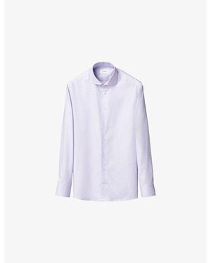 Eton Signature Solid Oxford Contemporary-Fit Cotton Shirt - Purple