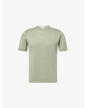 John Smedley Torin Short-Sleeve Cotton-Jersey T-Shirt - Green