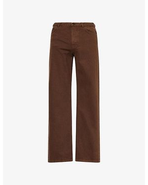 The Row Siouxie Straight-Leg Denim Jeans - Brown
