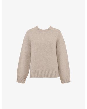 House Of Cb Bear Oversized Wool Jumper - Natural