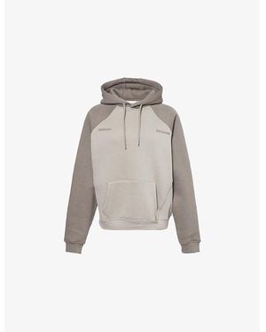 Sisters & Seekers Jeanswear Raglan Colour-Block Cotton-Jersey Hoody - Grey