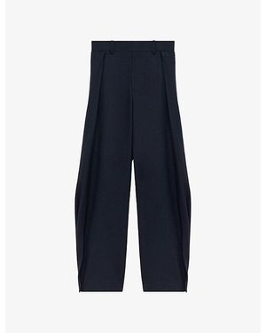 Loewe Balloon-Leg Wool Trousers - Blue