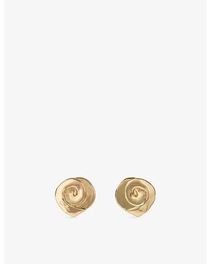 Claudie Pierlot Claudie-Plated Brass Stud Earrings - Metallic