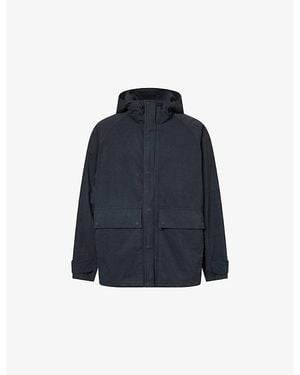 The Row Crisp Persa Hooded Cotton Jacket - Blue